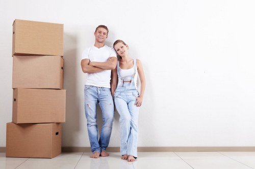 Professional packing boxes prepared for a move in Brentcross