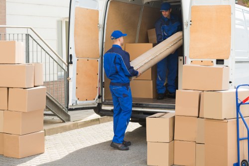 House removal team planning a move in Brentcross