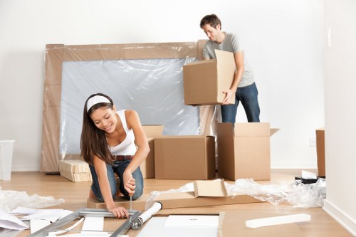 Removal van and moving team near Brentcross residential homes