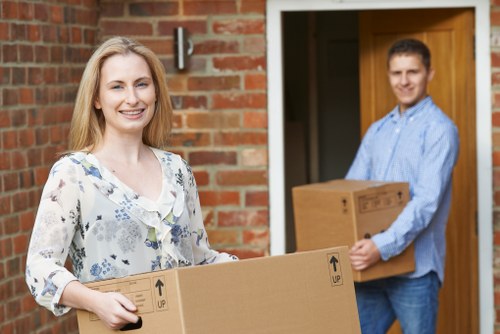 Packing office furniture and equipment for a Brentcross relocation
