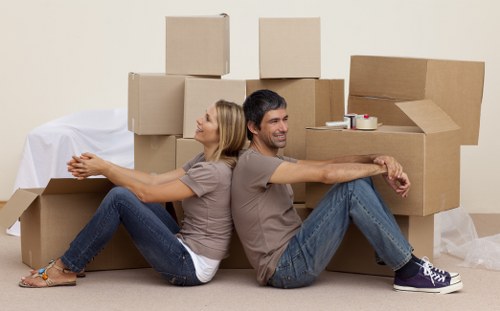 Moving team loading furniture during a Brentcross relocation