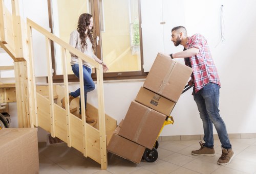 Recycling separation of cardboard, metals, and electricals during a move