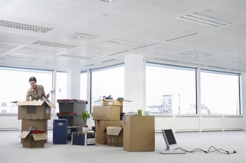 Commercial removal setup for an office move in Brentcross