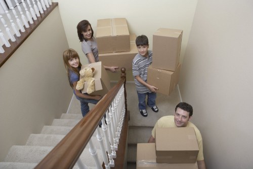 Loading furniture and boxes for a Brentcross man and van move